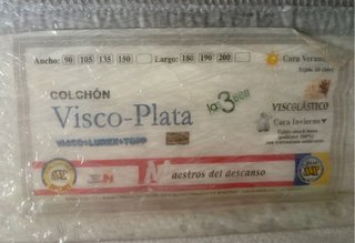 Colchón Visco-Plata 105x190cm