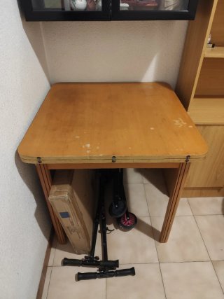 Mesa extensible de madera