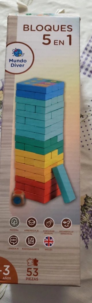 Juego de Bloques de Madera 5 en 1 Mundo Diver