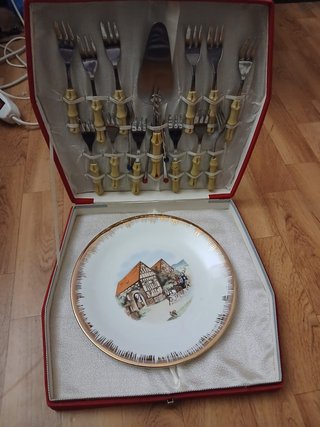Servizio da dolce vintage con posate