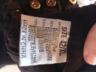 Pantalón vaquero negro talla 42/XL, elástico