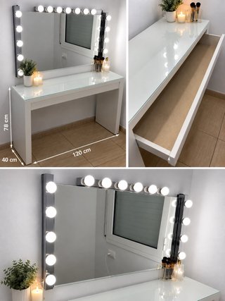 Tocador con espejo y luces LED