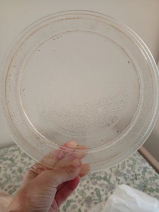 Plato giratorio cristal para microondas