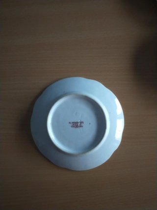 Conjunto tazas y platitos cerámica antiguos