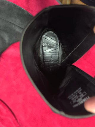 Botines Zara Plataforma Tacón Grueso Negro