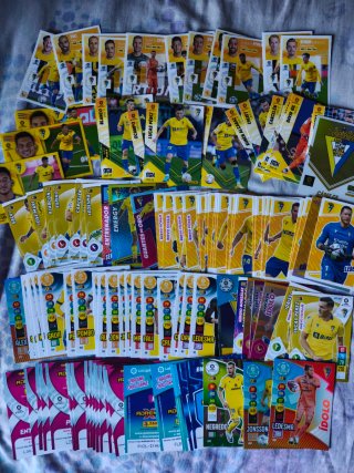 Lote cartas cromos fútbol Cádiz CF Adrenalyn