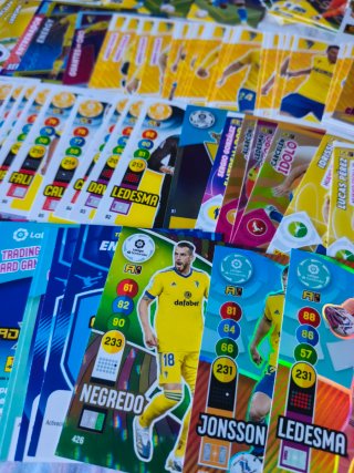 Lote cartas cromos fútbol Cádiz CF Adrenalyn