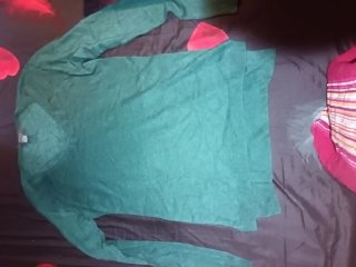 Jersey verde manga larga