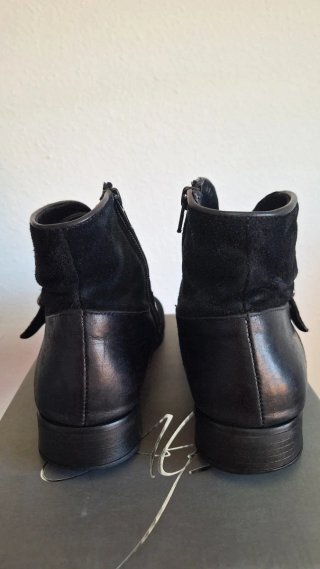 Botines piel mujer hebillas retro vintage