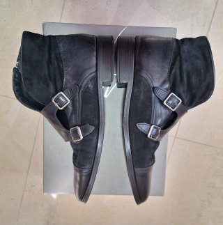 Botines piel mujer hebillas retro vintage