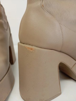 Botines Beige de Tacón