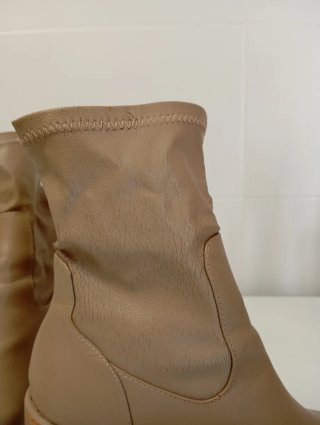Botines Beige de Tacón