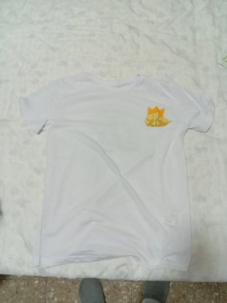 Camiseta blanca con estampado Talla M