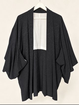 Kimono Japonés Antiguo Negro