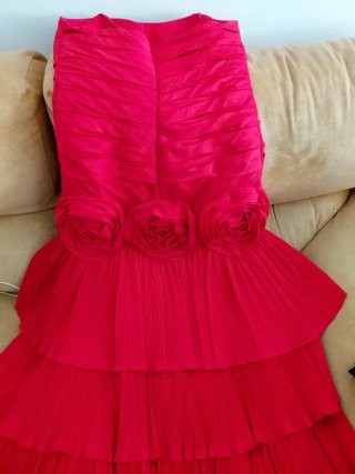 Vestido alta costura largo Sonia Peña Rojo T46