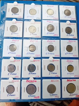Colección 20 Monedas de Bélgica