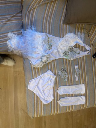 Lote Vestuario Baile Blanco Talla Única x3