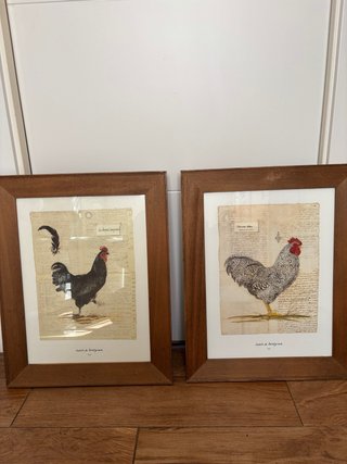Cuadros de gallos vintage
