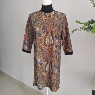 Vestido Zara Estampado Cachemira Talla S