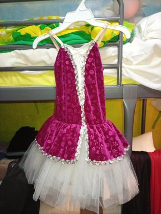 Vestido Ballet Niña Rosa y Blanco