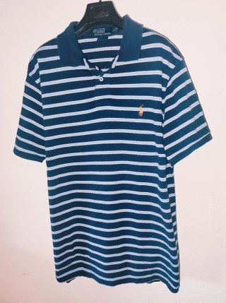 Polo Ralph Lauren Rayas Azul Talla XL