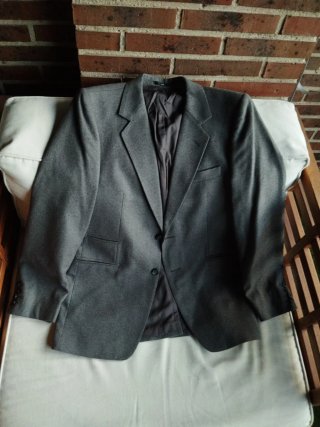 Chaqueta de lana  vestir gris para hombre