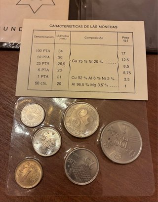 Colección monedas Mundial España 1982