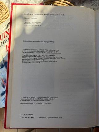 El Señor de los Anillos Juego de Rol JOC MERP