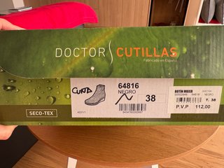 Botines Dr. Cutillas cuña negros talla 38