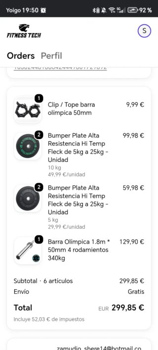 Banco de pesas con barra olímpica