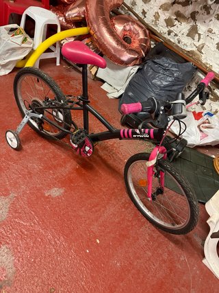 Bicicleta Infantil B'Twin Rosa y Negra