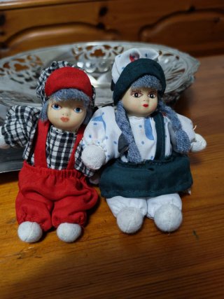 Coppia di Bambole Vintage