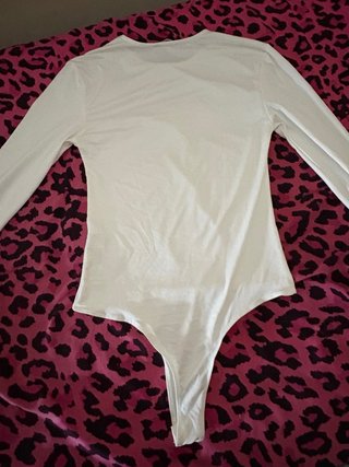 Body manga larga blanco