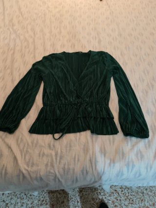 Blusa Verde Plisada