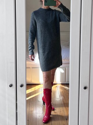 Vestido punto gris Mango Talla M Nuevo con etiquet