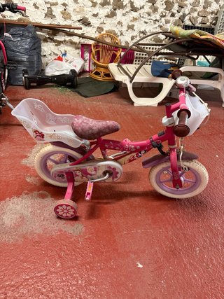 Bicicleta Infantil Rosa con Ruedines