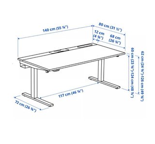 Scrivania elettrica elevabile IKEA MITTZON