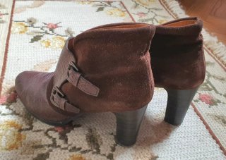 Botines Hispanitas marrones Piel y Ante T37