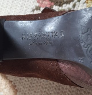 Botines Hispanitas marrones Piel y Ante T37