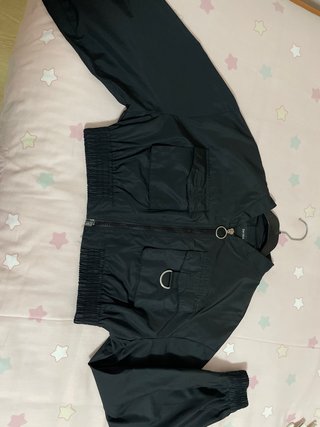 Chaqueta Bomber/Cortavientos Negra Bershka