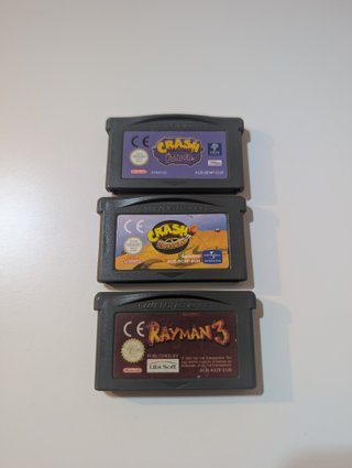 Lote Crash y Rayman Game Boy Advance