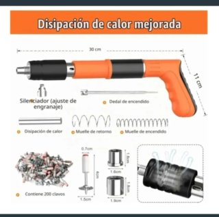 Pistola Clavos (200 uds.) Maletín