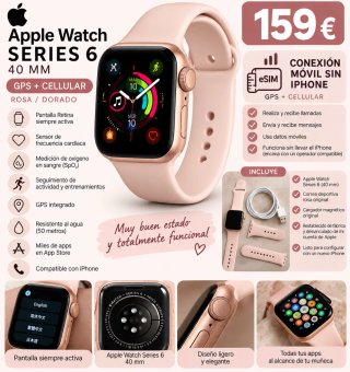 Apple Watch Series 6 GPS + Cellular 40mm Rosa