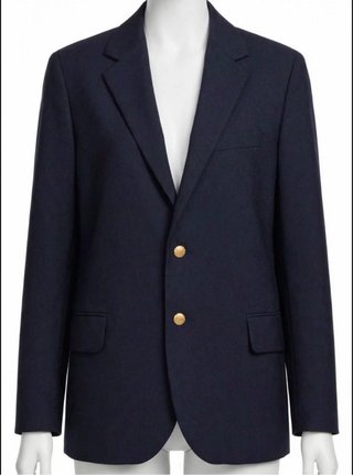 Blazer Azul Marino con Botones Dorados