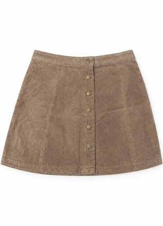 Falda de pana marrón pálida del stradivarius 1