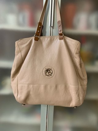 Bolso de Piel Purificación García Beige