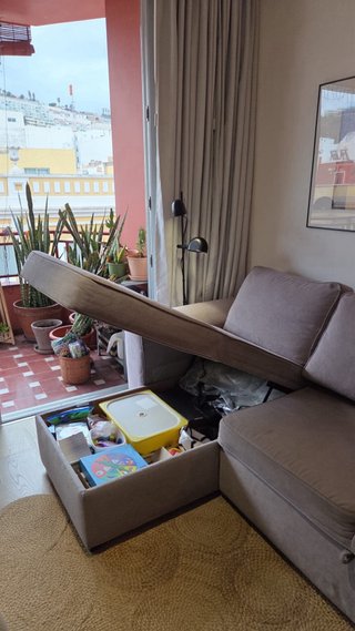 Sofá Chaise Longue 3 Plazas Gris