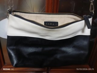 Bolso Zara Negro y Blanco