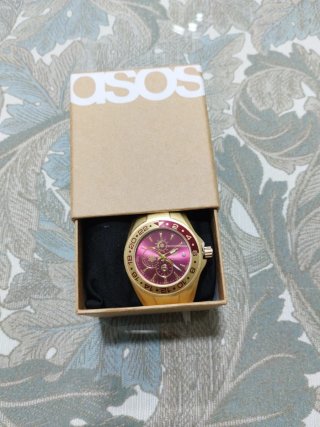 Reloj de Mujer Asos Dorado y Morado