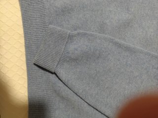 Jersey Peter Scott azul cuello pico Talla L